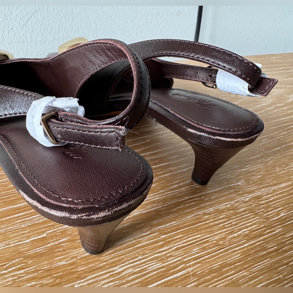NWOB! MADEWELL The Emilie Slingback Pump Coffee Bean Leather Size 6.5 FLAW🚨 - Picture 16 of 16